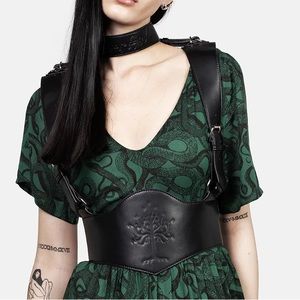 Disturbia Nienna Lord of the Rings Faux Leather Harness